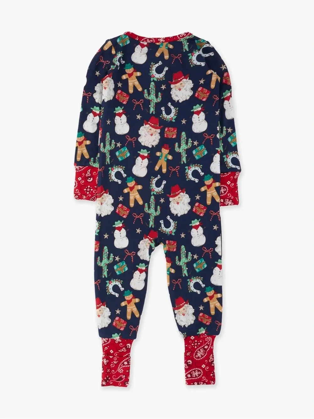 Ruggedbutts SoftSnooze Western Cowboy Santa Convertible Romper 0-3 3-6 6-12